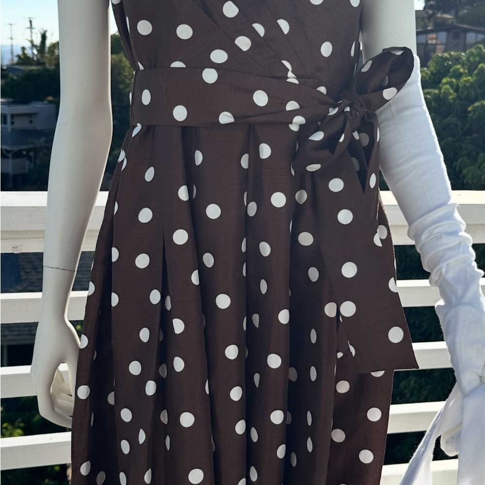 Jessica Howard Brown Polka Dot Dress